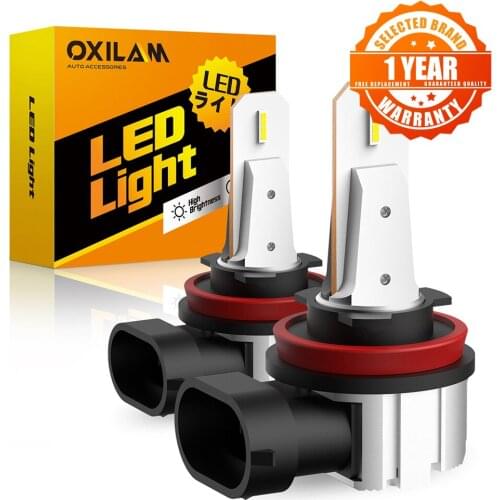OXILAM 2Pcs Fanless H7 H3 LED Headlight Bulb H8 H11 LED Fog Lamp for Kia Sportage Rio 3 4 Ceed Cerato Sorento Soul Optima Venga