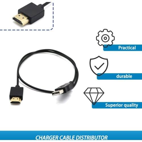 Mini HDMI-compatible Male to Female Connector With USB 2.0 Charger Cable Adapter Durable Cable for Video Camera LCD Monitor