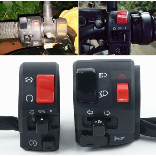 7/8 Inch 22Mm ATV Motorcycle Handlebar Control Switches Left Right For Horn Button Turn Signal Fog Light Warning Light