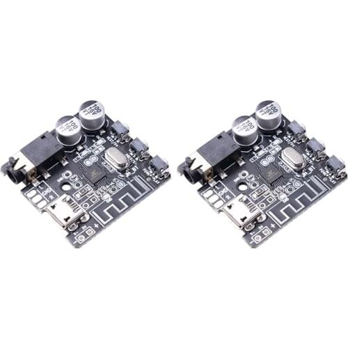 2Pcs Bluetooth Audio Receiver Board, Bluetooth 5.0 Stereo MP3 Music Player for Phone Audio Receiver