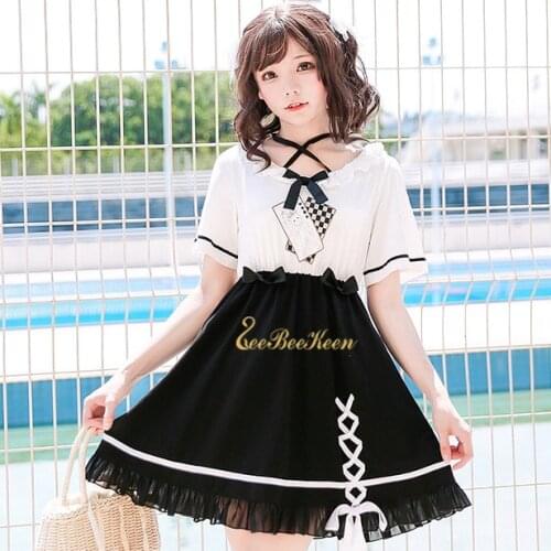 Halloween Cosplay Lolita Dress For Party Anime Cosplay Costume For Women Summer Sweet lolita Dress Cute Rabbit Dress For Girls