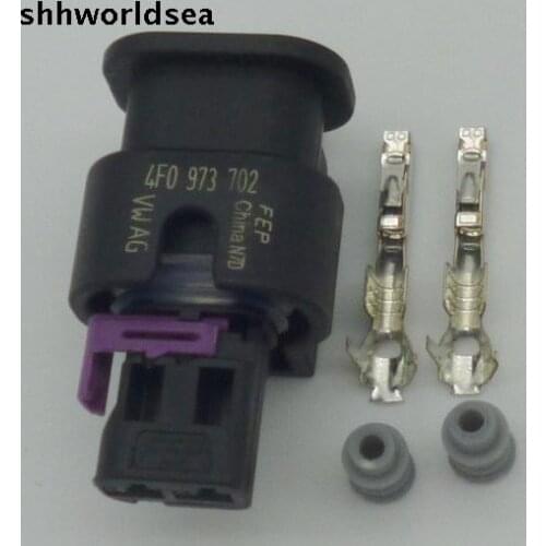 Shhworldsea 5/30/100sets 2pin 1.5mm connector auto socket 4F0 973 702 for VW&Audi