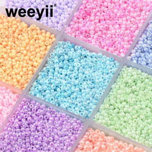 Approx.1000pcs 2MM Cream Color Glass Beads Czech Seedbeads Rondelle Spacer Beads For Jewelry Making Accessories Wholesale