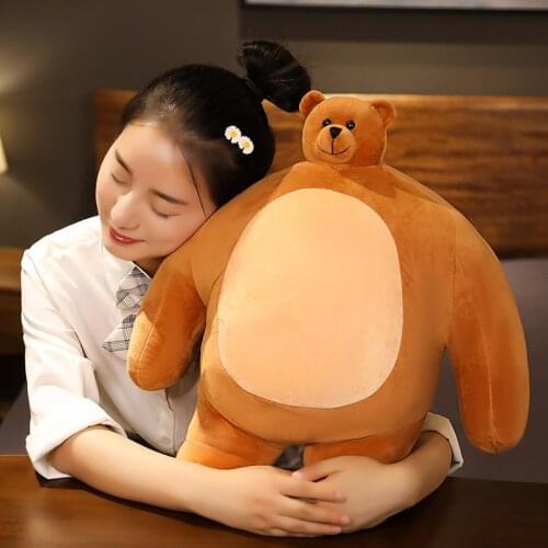 Fat bear doll muscle male doll bear small head bear plush toys for girls birthday christmas gifts stuffed animals soft toy