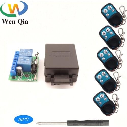 433MHz Universal Wireless Remote Control DC 12V2CH smart switch Relay Receiver RF Transmitters Garage/Motor/LED/Light/SmartRoom