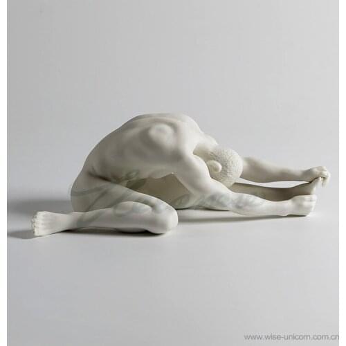 Veroni Ceramics Reduction Burning Simple Modern Naked Male Sculpture Artists Home Decoration Desktop Furnishing Statue