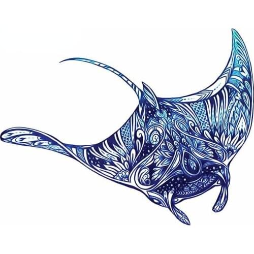 Funny Car Stickers Manta Rays Decals Vinyl High Quality Waterproof Sunscreen DIY Vintage Pattern Vinyl Car Assessoire Kk13*10cm
