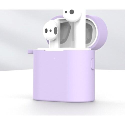 Protective Cover for Air2 Earphone Charging Box Soft Silicone Bluetooth Headphone Bag Storage Case Pure Color Cases