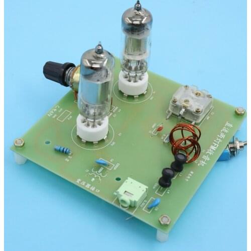 1PCS/LOT DC two lamp PCB Board tube radio kit DC two light FM tube radio kit PCB board best quality Free shipping