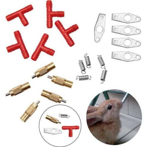 5Pcs/Set Rabbit Drinker House Rabbit Mouse Nipple Water Drinker Rodent Water Feeder Farm Animal Feeding Tools