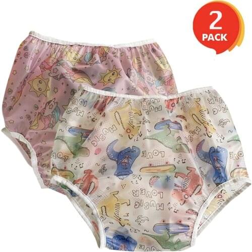 ABDL Adult Baby Diapers Onesie 2 Packs PVC Reusable Incontinence Pants