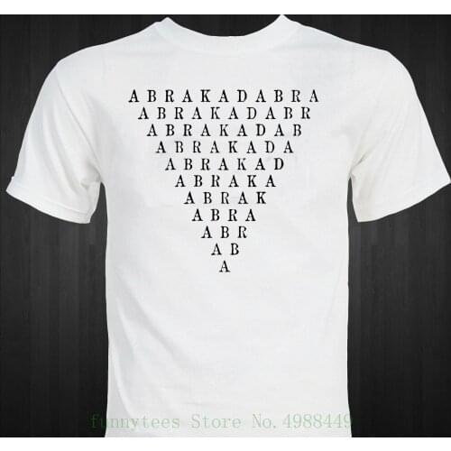 Abracadabra Magical Incantation Magick Aleister Crowley Mystic T Shirt Summer O-Neck Hipster Tops