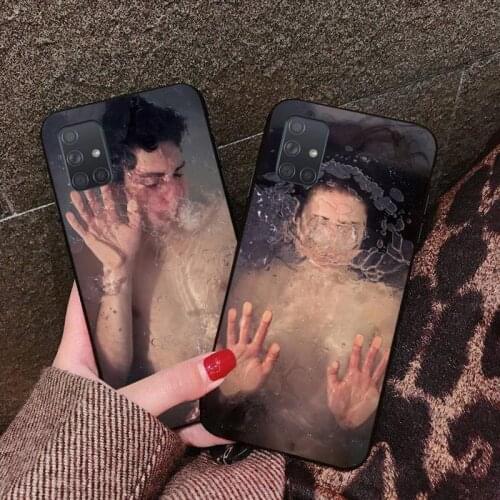 Abstract Art Underwater Boy and Girl Black Phone Case For Samsung Galaxy A01 A11 A31 A81 A10 A20 A30 A40 A50 A70 A80 A71 A91 A51