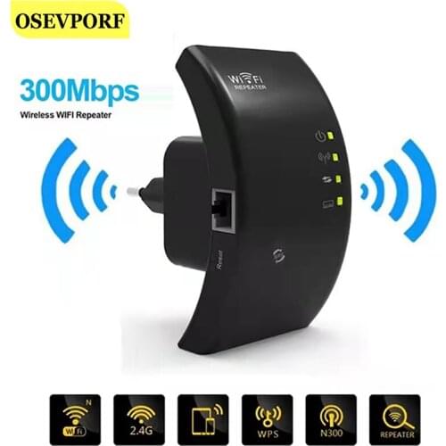 Wireless Wifi Repeater 300Mbps Amplifier Home Network Booster 802.11N/B/G Repeater Access Point Wi-Fi Long Signal Range Extender