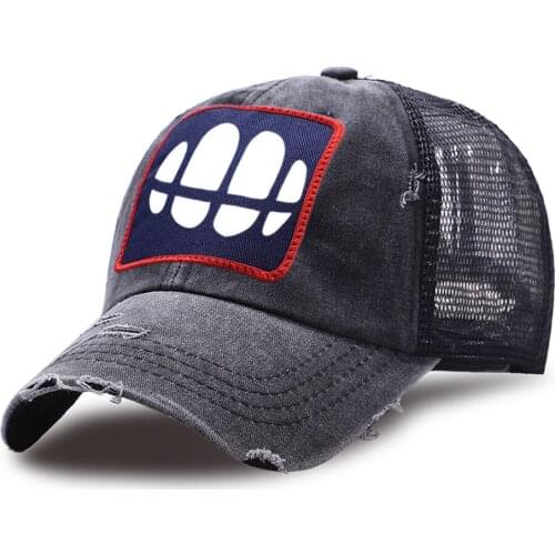 Expression Funny Print Hip Hop Mesh Baseball Caps Outdoor Unisex Snapback Hat Cotton Casual Trucker Hat Breathable Baseball Cap