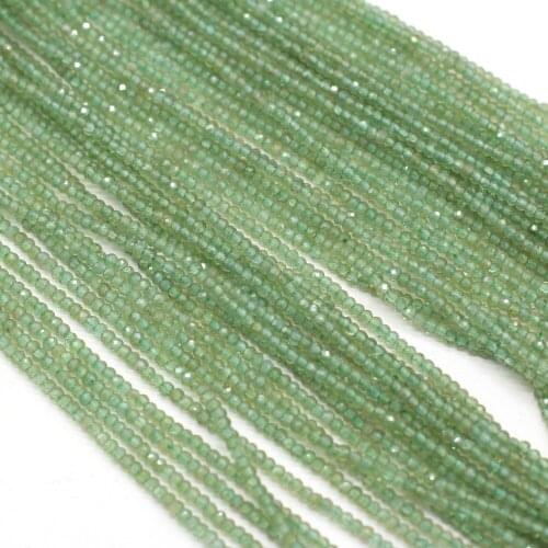 Beads Natural Semi-Precious Stone Section Beaded Unisex Charm Green Apatite Beads for Jewelry Making Beadwork DIY Bracelet 3x2mm