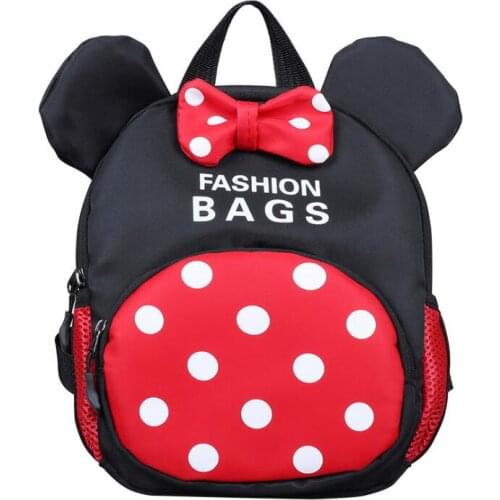 Disney School Bags for Kindergarten Boys Girls Backpacks Minnie Mouse Printing Children Backpacks Fits 3-6 Years Old Kids