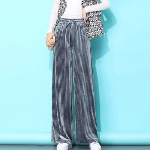 Женские бархатные брюки DULITINA China At AliExpress