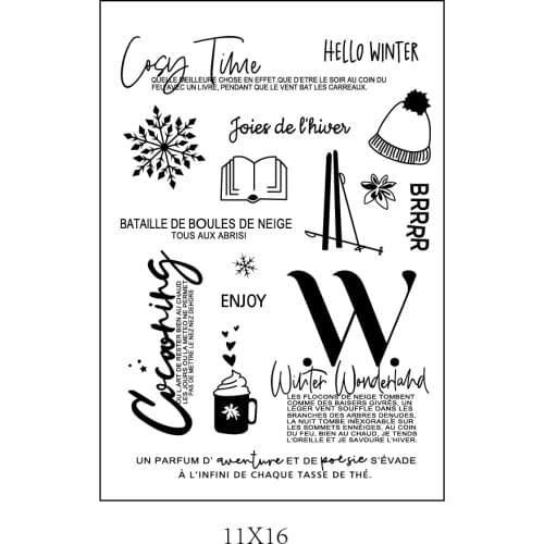 French Clear Stamp for Scrapbooking Transparent Silicone Rubber DIY Photo Album Decor 1040