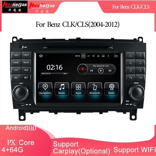 Hualingan For Benz CLK/CLS, 7inch Android car multimedia system PX Core 4G internet 64G storage WIFI Carplay