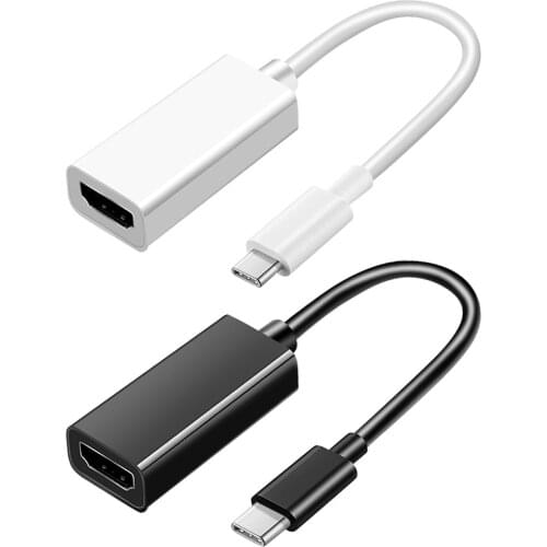 4k Type-C to HDTV Adapter Cable USB 3.1 Type C Male To USB 3.0 HDTV Female Date Cord converter for MacBook Pro for Surface Go