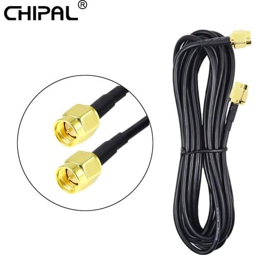 CHIPAL 6M 8M 9M RG174 Cable SMA Male to Male Antenna Extension Cord Copper Feeder Wire for WiFi Network Card Coax Router Bridge