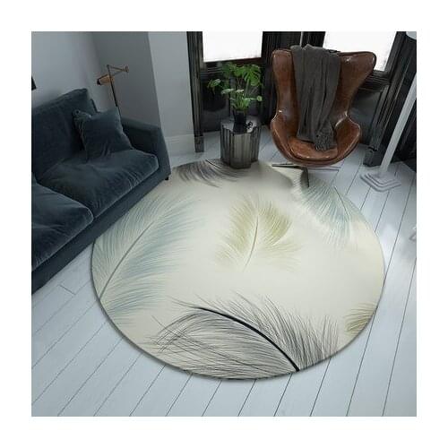 Feather Carpet Modern Minimalist Nordic Round Living Room Bedroom Bedside Table Hanging Basket Computer Chair Yoga Mat