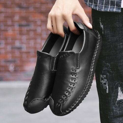 Leather Shoes Casual Sneakers Men Shoes Driving Comfortable Quality Leather Shoes Men Hot Sale Moccasins Tooling Shoes Big Size
