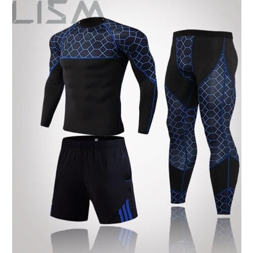Mens Elastic Compression Underwear Winter Gym Fitness Training Long Underwear Running Jogging Breathable Suit Mens Long