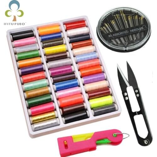 39 Color 200 Yard Sewing Thread Sewing Tools Quilting Supplies Polyester Embroidery Thread for Sewing Machine Hand Stitching GYH