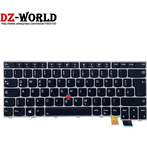 New Original Silver DE German Backlit Keyboard for Lenovo Thinkpad 13 2nd S2 T470S T460S Laptop 01ER881 01ER922
