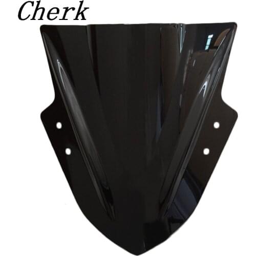 New Black Motorcycle Double Bubble Windshield Windscreen Fairing For Kawasaki Ninja 300 EX300 EX 300R 2013 2014 2015 2016