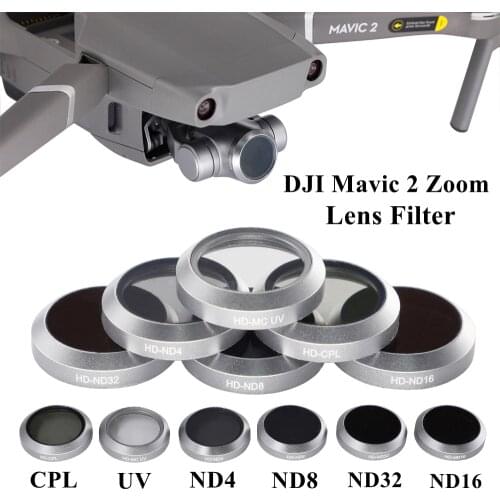 Drone Lens Filter UV CPL ND4 ND8 ND16 ND32 Glass Neutral Density Polarizing Light Gimbal Camera Filter Kit for DJI Mavic 2 Zoom