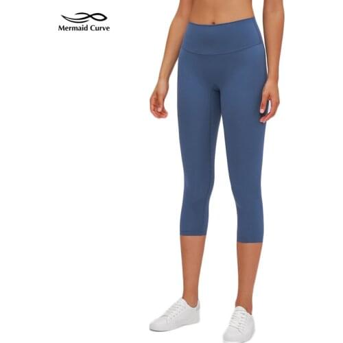 Mermaid curve High waist Tights Yoga Pants Low-friction Running Training Leggings Capris Smooth cool feel Women Fitness Leggings