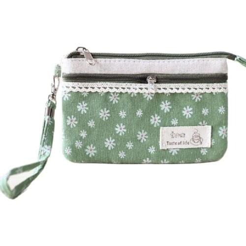 Cotton Snow Floral Women Coin Purses Wallets Ladies Small Phone Pouches Bags Carteira Bolsas Feminina Bolsos for Girls