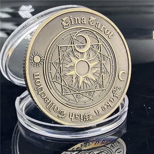 Sun Moon Divination Coin Lucky Constellation Bronze Collection Souvenir Challenge Wishing Art Crafts Replica Coins Gift