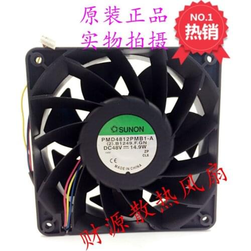 SUNON PMD4812PMB1-A (2).B1249.F.GN DC 48V 14.9W 120x120x38mm 4-wire Server Cooling Fan