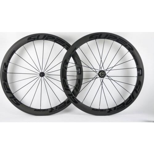 SuperTeam carbon road wheels 50mm clincher wheelset 700c carbon wheels glossy