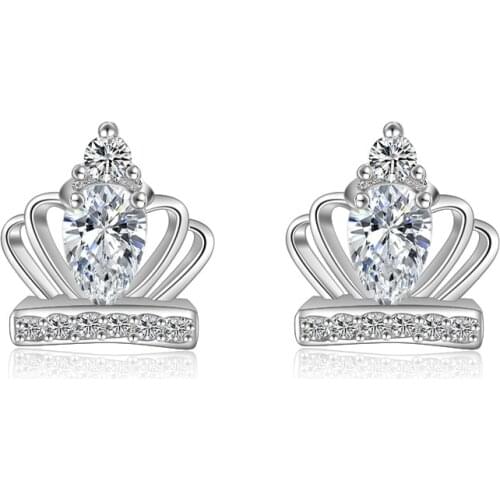 Wedding Bride Jewelry Cubic Zirconia 925 Sterling Silver Earring Jewelry Engagement Stud Earrings Fashion Brincos Bijoux