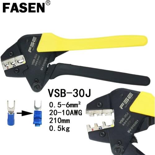 VSB-30J Insulated terminals crimping tools electrical crimping pliers high precision brand clamp 0.5-6mm2 20-10AWG hand tools