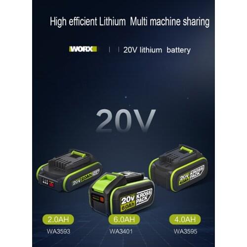 Worx 20V 2Ah 4Ah 6Ah High-quality and capacity Lithium Battery and Charger Adapter Apply Pruning Saw 20V power/ electrical tool