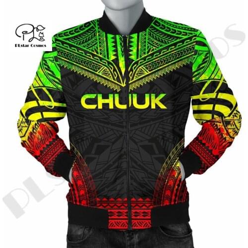PLstar Cosmos Chuuk Tattoo Tribal Polynesian Bomber Jacket 3D Printed New Fashion Hip-Hop Sportswear Unisex Casual Windbreaker