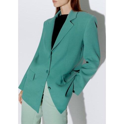 ZA suit jacket 2021 fall new style womens all-match casual professional formal suit straight suit jacket