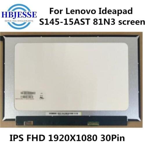15.6'' Laptop LCD Screen LED Display Matrix 30Pin IPS FHD 1920X1080 Matte Replacement For Lenovo Ideapad S145-15AST 81N3