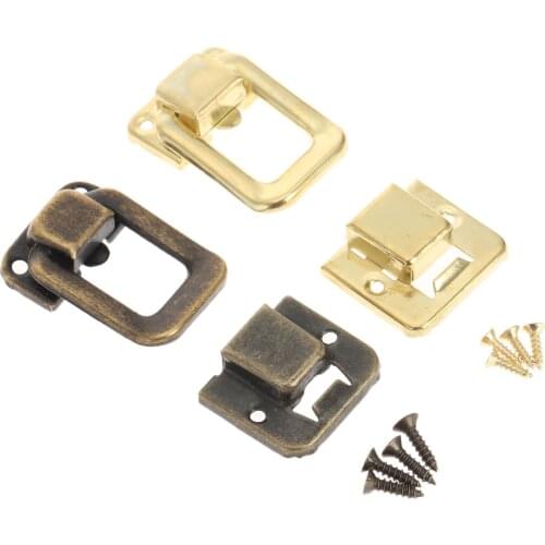6pcs Clasp Antique Brass/Gold 37mm x 25mm Box Handbag Buckle Jewelry Box Wood Suitcase Hasp Latch