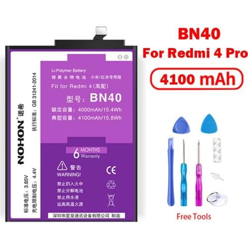Battery For Xiaomi Redmi 4A 3 3S 4X 4 Pro 4Pro BM4A BM47 BN30 BN42 BN40 Replacement High Capacity Mobile Phone Batteries +Tools