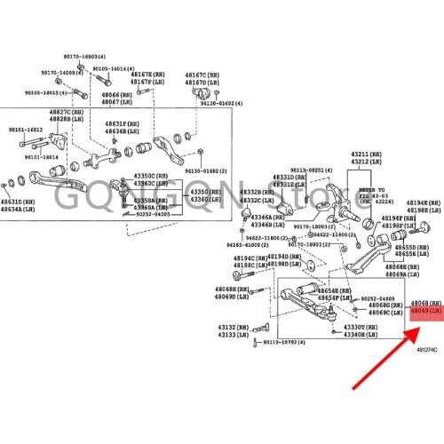 CAR Left front lower suspension arm 2009- 2013 Toy ot aRAV 4 (CHI NA) Triangle arm lower suspension lower swing arm