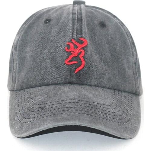 New BROWNING sports cap 100% coton washed 3D bone embroidery baseball cap hip hop dad hat men women snapback hats unisex