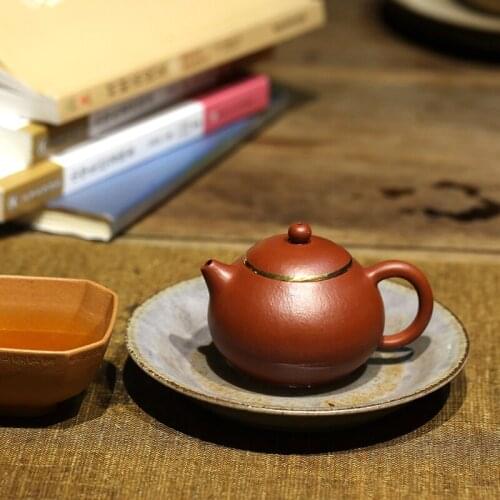Yixing handmade purple clay teapot small coal kiln red clay enchanting texture Wendan teapot bag Phnom Penh 150cc