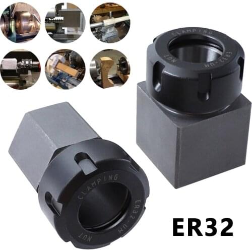 ER-32 Hex/Square Collet Block Square Shank Spring Chuck Holder For CNC Lathe Engraving Machine Motor Shaft Extension Rod